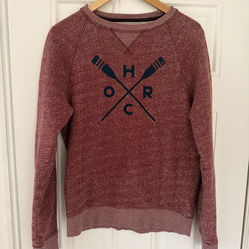 Brooks Brothers Red Fleece‎ Sweatshirt S Fleece Crew Neck Red Heathered Oars